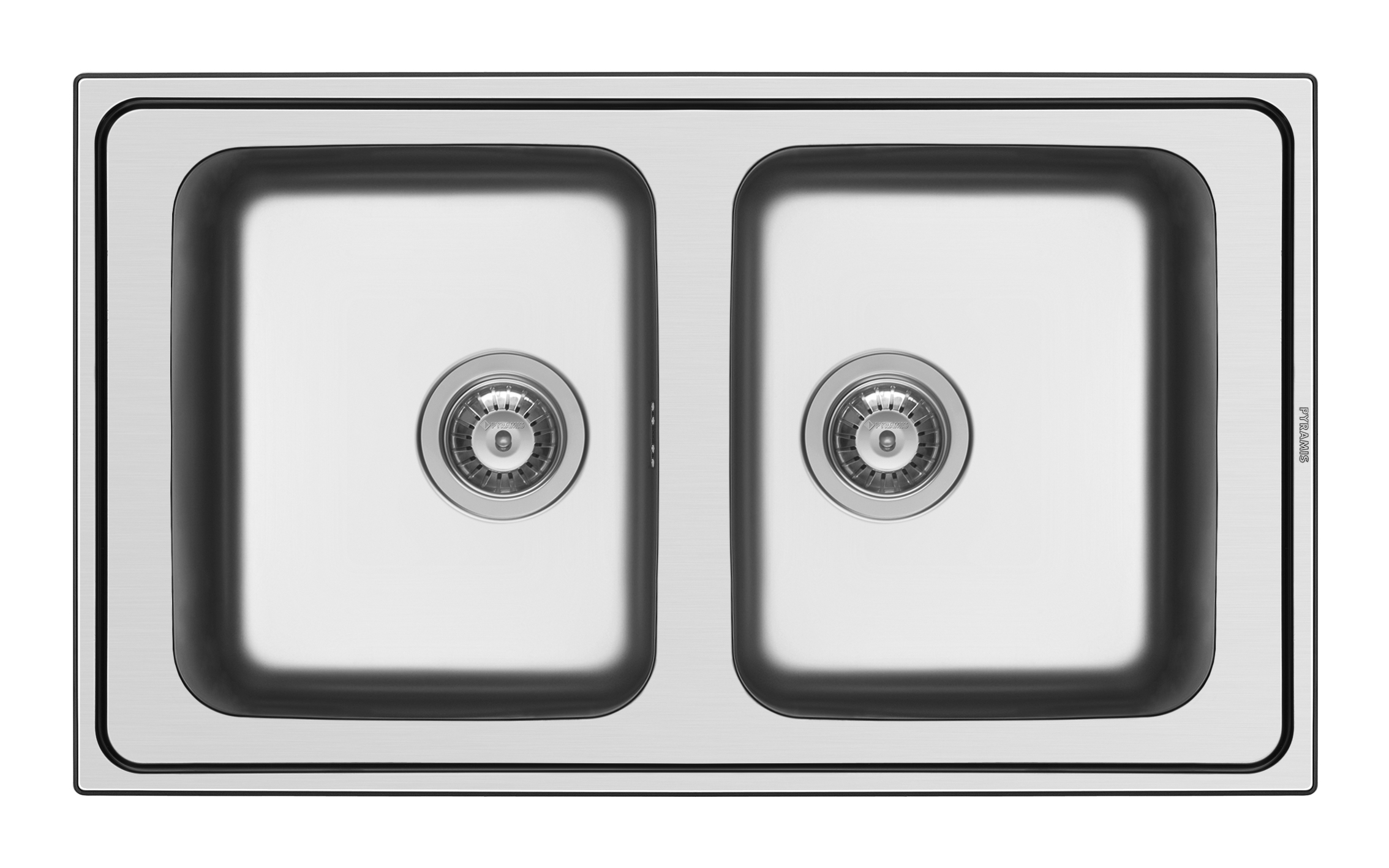 Pyramis ALEA (86x50) 2B Edelstahl Einbauspüle poliert